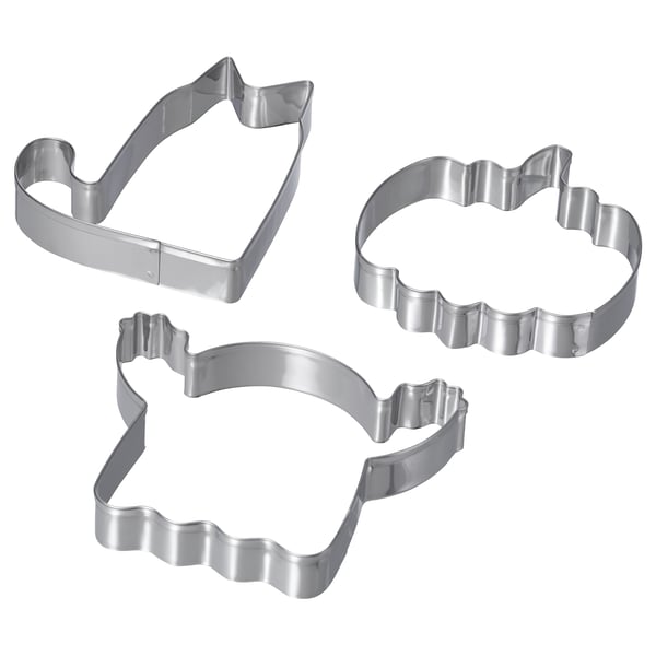 KUSTFYR Cortapastas, juego 3, formas variadas acero inoxidable