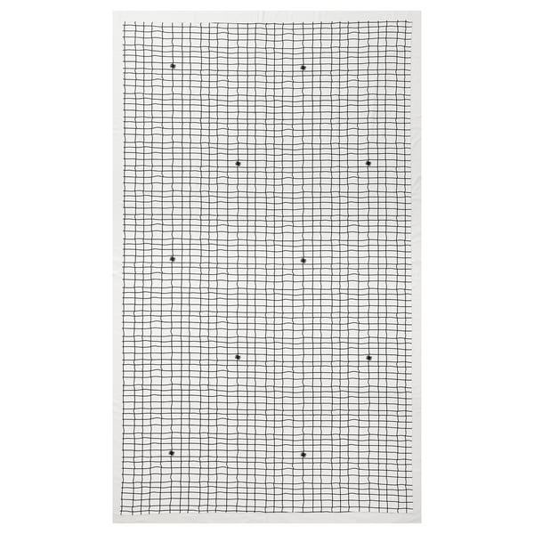 KUSTFYR Mantel, blanco/negro, 57x94 "