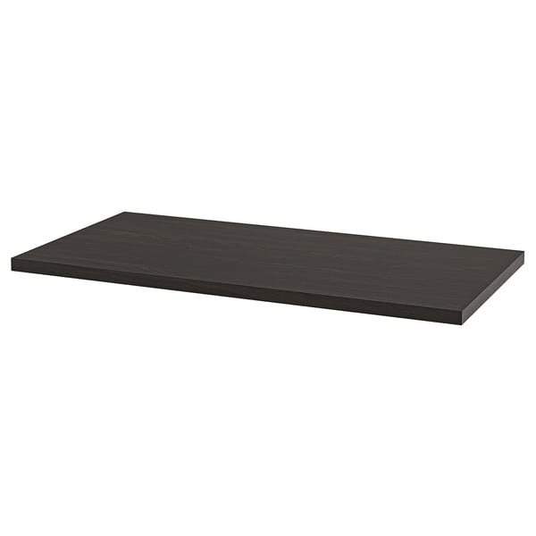 LAGKAPTEN / ADILS Escritorio, negro-marrón/blanco, 47 1/4x23 5/8 "