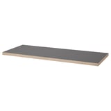 LAGKAPTEN Tablero, gris oscuro/efecto madera, 55 1/8x23 5/8 "