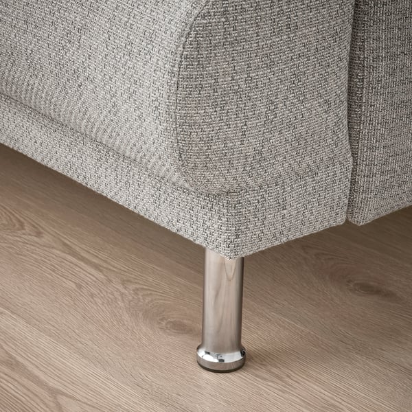 LÅNGARYD Sofá de 2 plazas, Lejde gris claro/metal