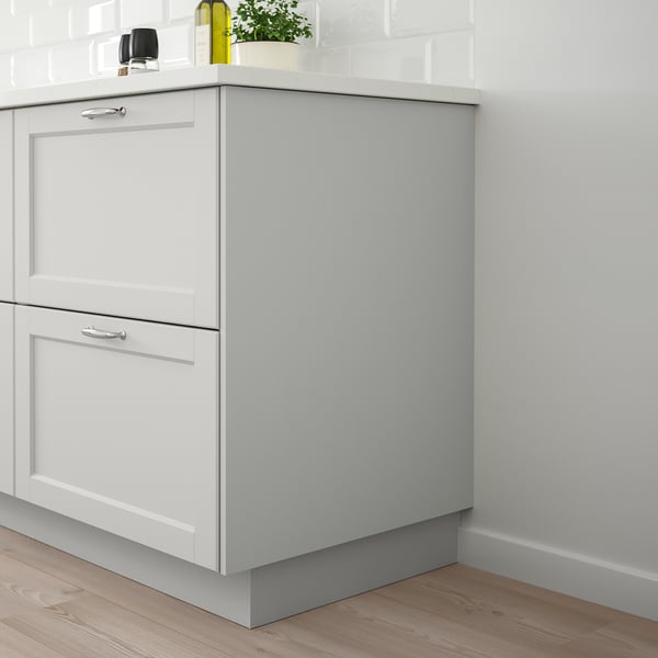 LERHYTTAN Panel lateral, gris claro, 15x31 3/4 "