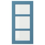 LERHYTTAN Puerta de vidrio, azul, 15x30 "