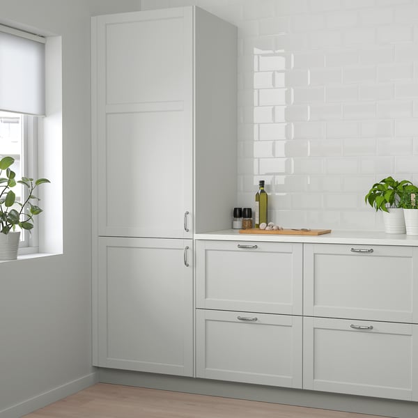 LERHYTTAN Puerta, gris claro, 15x30 "
