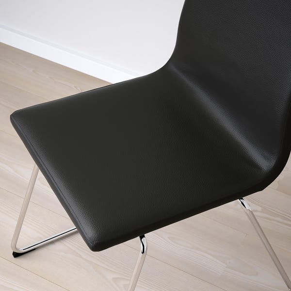 LILLÅNÄS Silla, cromado/Glose negro