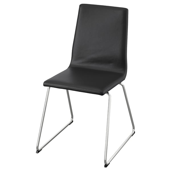 LILLÅNÄS Silla, cromado/Glose negro