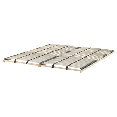 LÖNSET Base de cama con tablillas, Tamaño queen