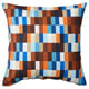 LÖVNATURSKOG Funda para cojín, marrón/azul, 20x20 "