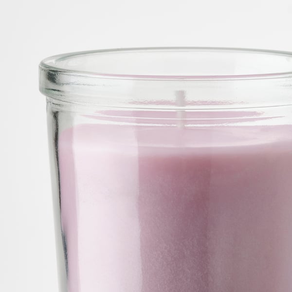 LUGNARE Vela aromática recipiente de vidrio, Jazmín/rosado, 20 hr