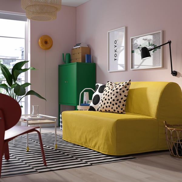 LYCKSELE LÖVÅS Sofá cama, Vansbro amarillo