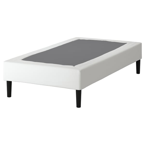 LYNGÖR Base de tablillas+patas, blanco, Tamaño twin