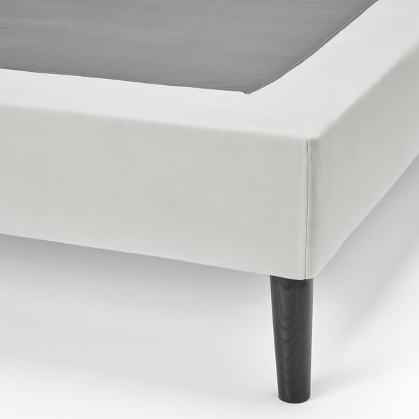 LYNGÖR Base de tablillas+patas, blanco, Tamaño queen