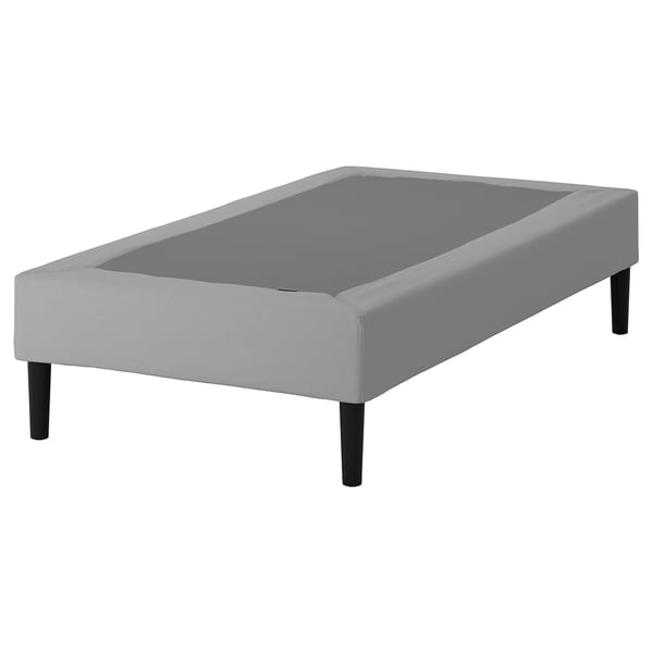 LYNGÖR Base de tablillas+patas, gris oscuro, Tamaño twin
