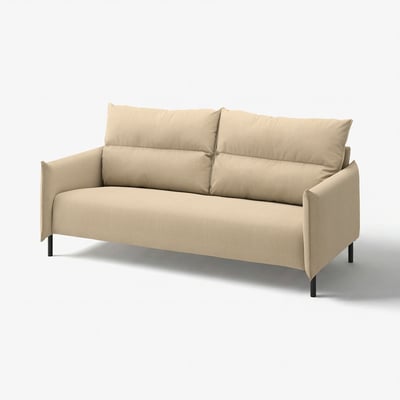MANNARP Funda para sofá, Saxemara beige grisáceo