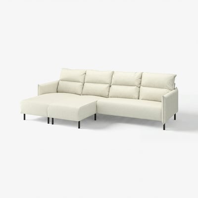 MANNARP Sofá 4 plazas+chaises longues, Gunnared beige