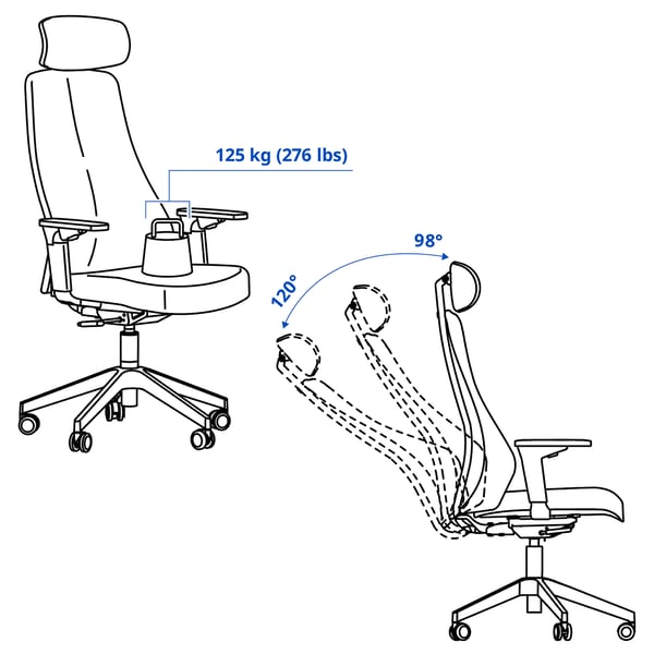 MATCHSPEL Sillón para gaming, Bomstad gris claro