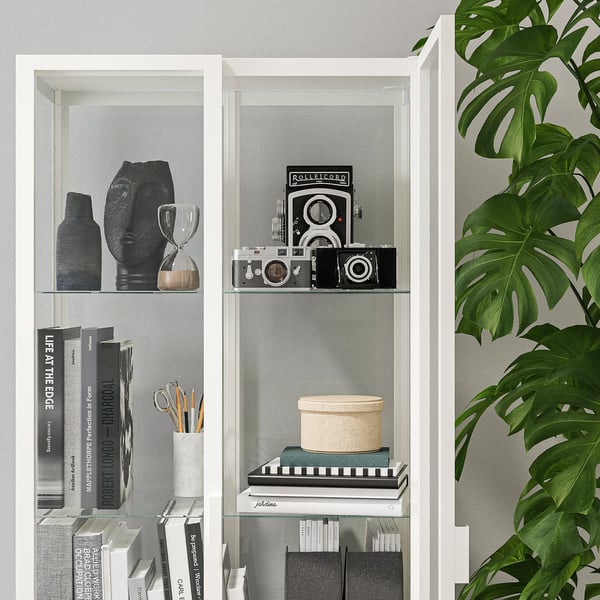 MILSBO Vitrina, blanco, 28 3/4x68 7/8 "