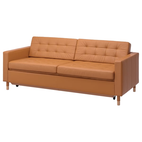 MORABO Sofá cama, Grann/Bomstad marrón dorado/madera