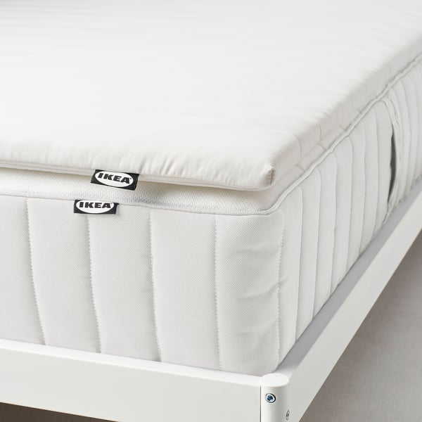 NÄSFJÄLLET Topper de colchón, blanco, Tamaño twin