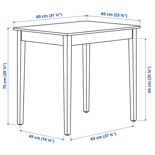 NÄSINGE / NÄSINGE Mesa y 2 sillas, blanco/blanco Tibbleby beige/gris, 31 1/2x23 5/8 "