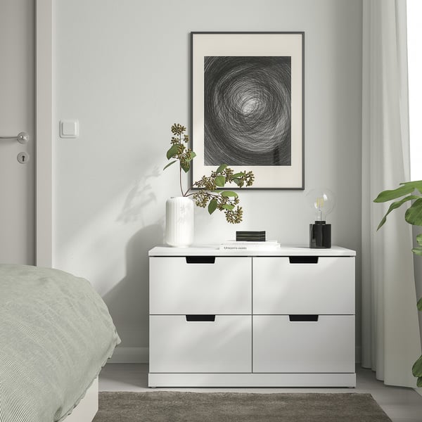 NORDLI Gavetero de 4 cajones, blanco, 31 1/2x18 1/2x20 7/8 "