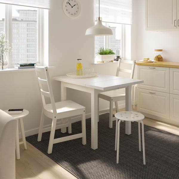 NORDVIKEN / NORDVIKEN Mesa y 2 sillas, blanco/blanco, 29 1/8/41x29 1/8 "