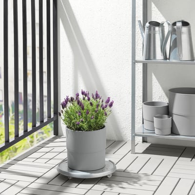 NYPON Maceta, interior/exterior gris, 7 ½ "