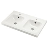 ORRSJÖN Lavamanos doble, blanco, 37x21 3/4 "