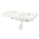 ORRSJÖN Lavamanos doble+sifón, blanco, 37x21 3/4 "