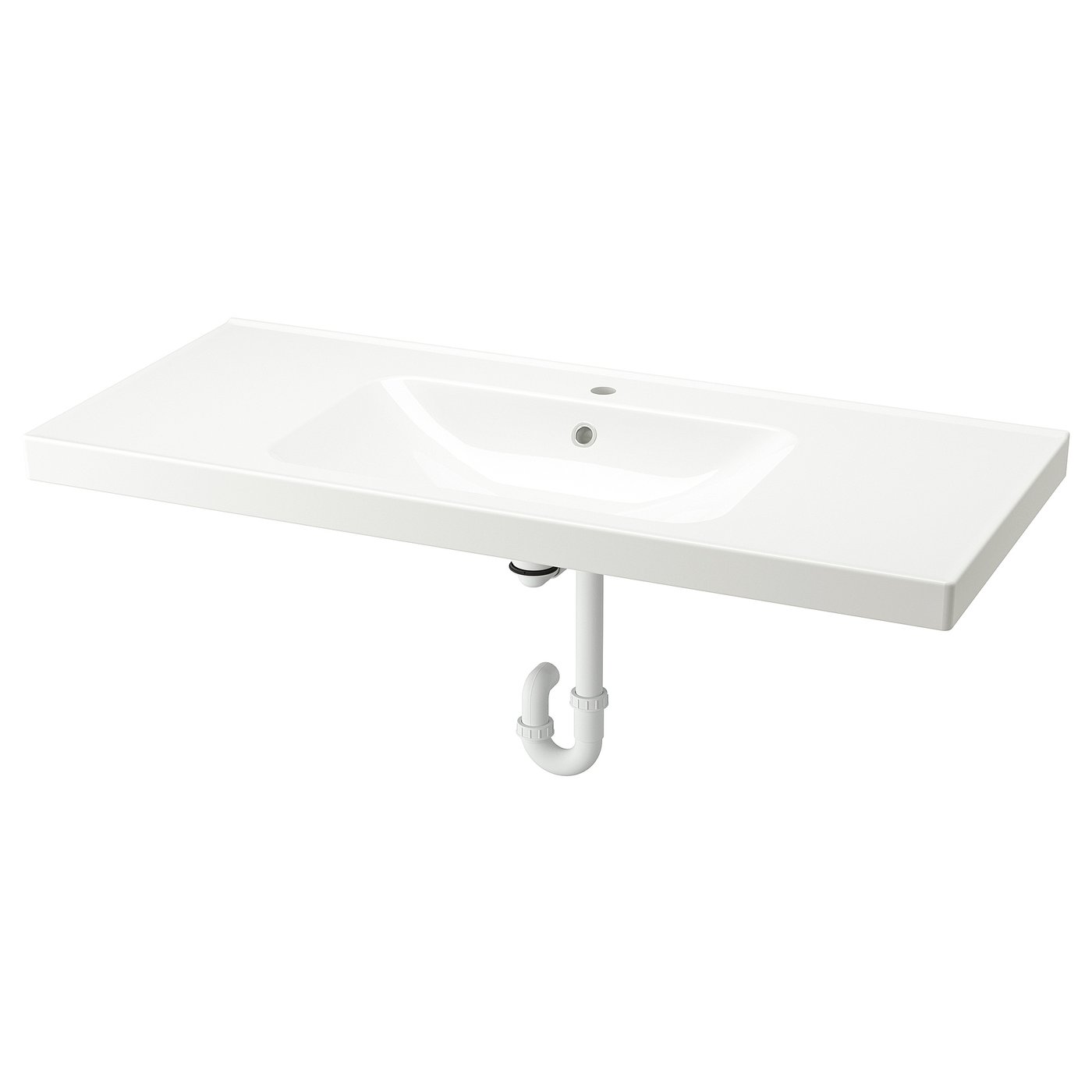 ORRSJÖN Lavamanos+sifón, blanco, 49x21 3/4 "
