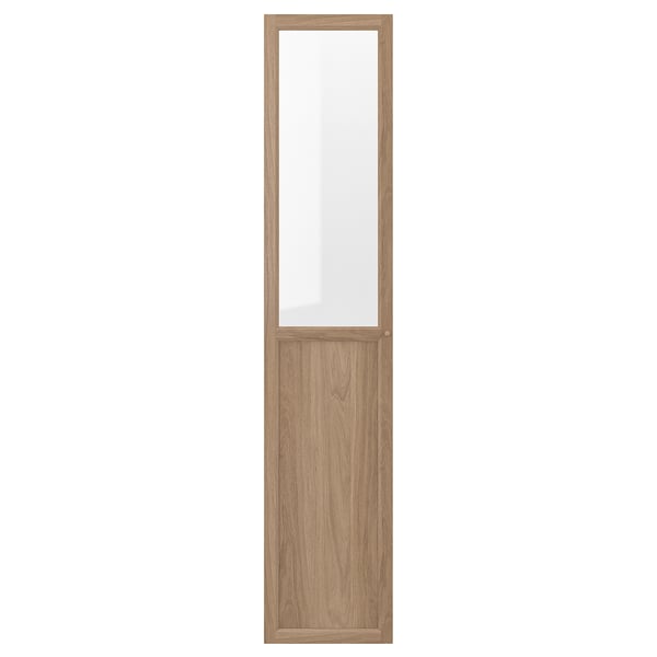 OXBERG Panel/puerta de vidrio, efecto de roble, 15 1/2x75 3/4 "