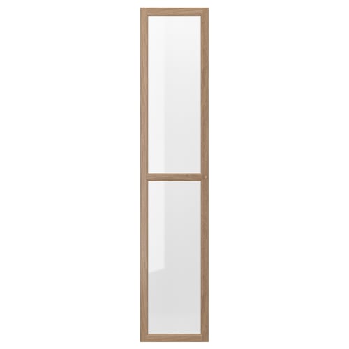 OXBERG Puerta de vidrio, efecto de roble, 15 1/2x75 3/4 "