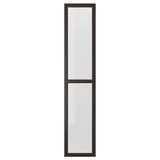 OXBERG Puerta de vidrio, marrón oscuro efecto de roble, 15 1/2x75 3/4 "