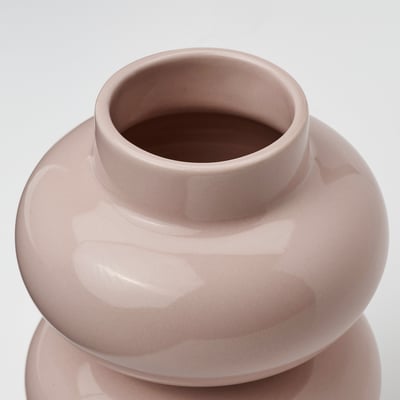 PÄRLHÄGG Florero, rosado claro, 5 ½ "