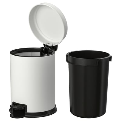 PÄRLSLINKE Basurero, blanco, 1 gal