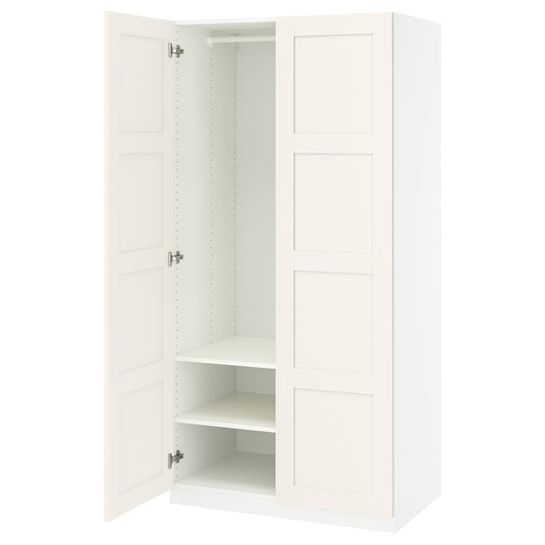 PAX / BERGSBO Combinación de armario, blanco/blanco, 39 3/8x23 5/8x79 1/4 "