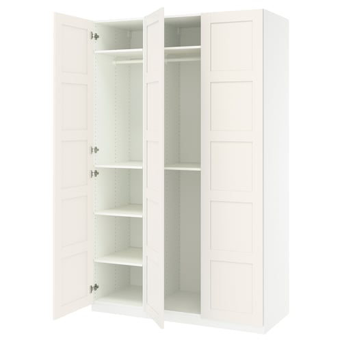 PAX / BERGSBO Combinación de armario, blanco/blanco, 59x23 5/8x93 1/8 "
