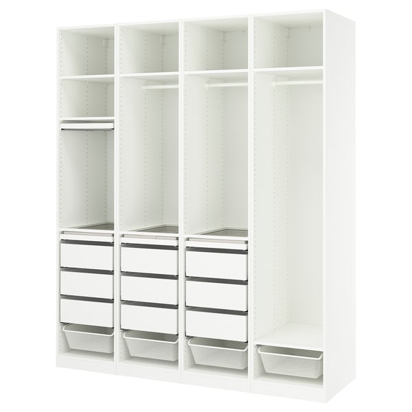 PAX Combinación de armario, blanco, 78 3/4x22 7/8x93 1/8 "