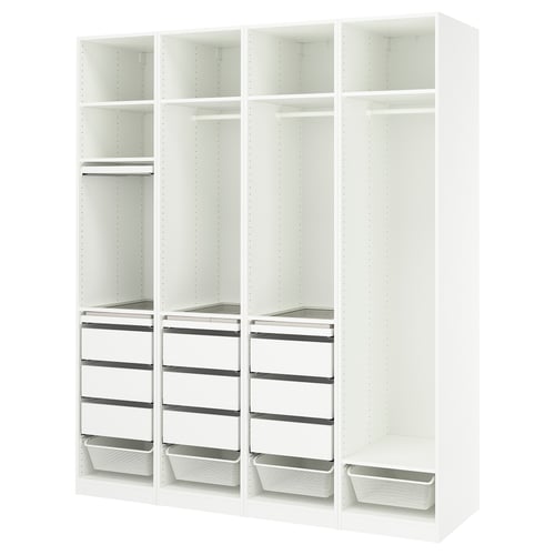 PAX Combinación de armario, blanco, 78 3/4x22 7/8x93 1/8 "