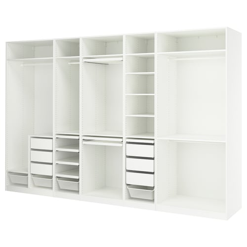 PAX Combinación de armario, blanco, 147 5/8x22 7/8x93 1/8 "