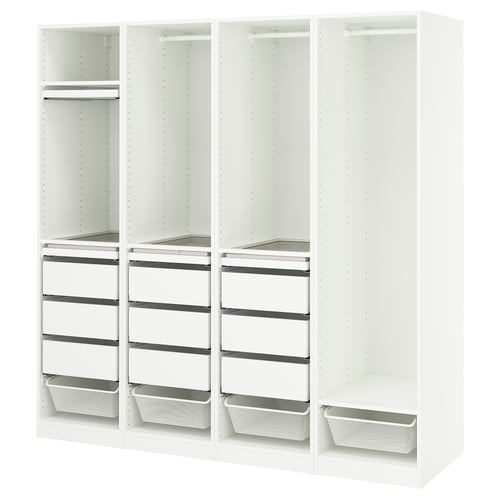 PAX Combinación de armario, blanco, 78 3/4x22 7/8x79 1/4 "