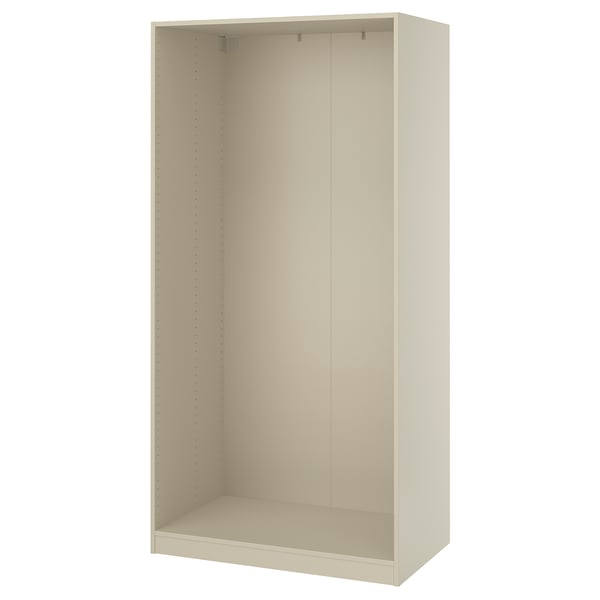 PAX Estructura almacenamiento de pared, beige grisáceo, 39 3/8x22 7/8x79 1/8 "