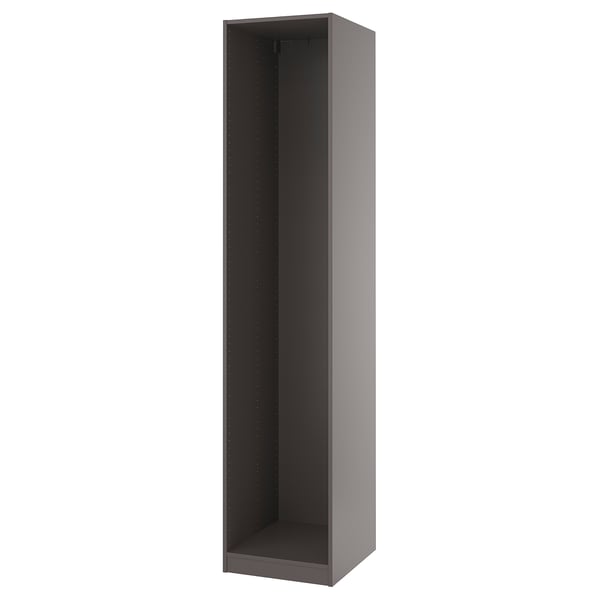 PAX Estructura almacenamiento de pared, gris oscuro, 19 5/8x22 7/8x92 7/8 "