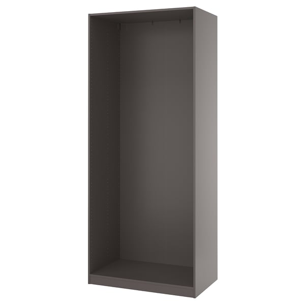 PAX Estructura almacenamiento de pared, gris oscuro, 39 3/8x22 7/8x92 7/8 "