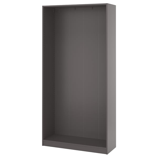 PAX Estructura almacenamiento de pared, gris oscuro, 39 3/8x13 3/4x79 1/8 "