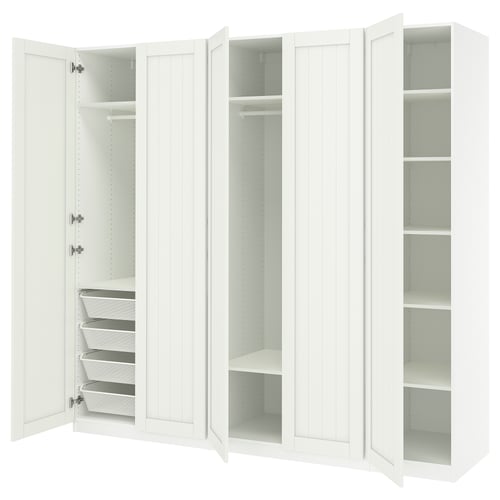 PAX / GULLABERG Combinación de armario, blanco/blanco, 98 3/8x23 5/8x93 1/8 "