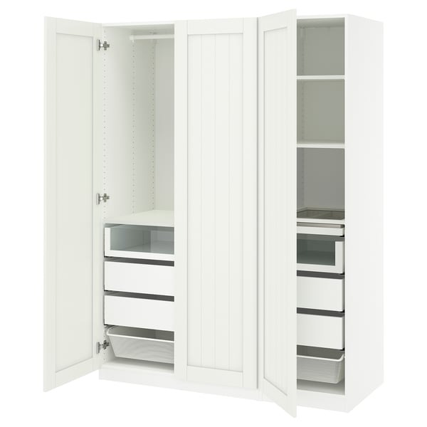 PAX / GULLABERG Combinación de armario, blanco/blanco, 59x23 5/8x79 1/4 "