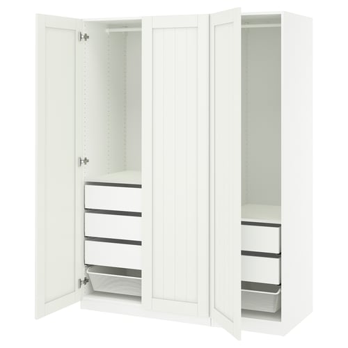 PAX / GULLABERG Combinación de armario, blanco/blanco, 59x23 5/8x79 1/4 "