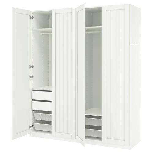 PAX / GULLABERG Combinación de armario, blanco/blanco, 78 3/4x23 5/8x93 1/8 "