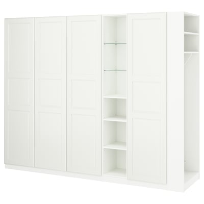 PAX / TYSSEDAL Combinación de armario, blanco blanco/blanco, 100 3/8x23 5/8x93 1/8 "